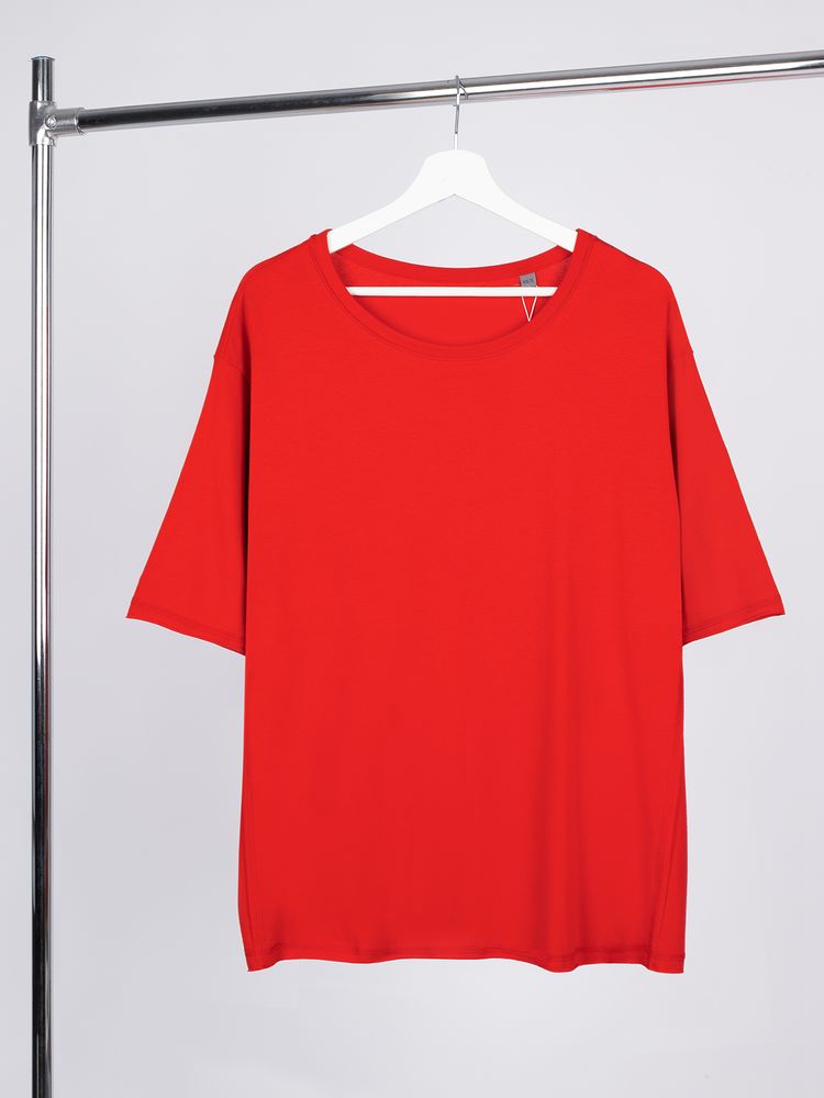 картинка Футболка оверсайз унисекс Vozduh, красная от магазина