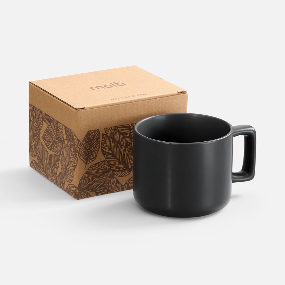 картинка Чашка Jumbo в коробке матовая, черная от магазина