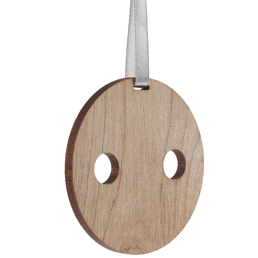 картинка Деревянная подвеска Carving, в форме пуговицы Санты от магазина