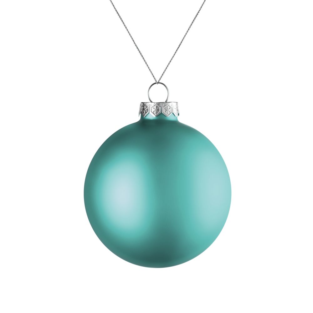 картинка Елочный шар Finery Matt, 8 см, матовый бирюзовый от магазина