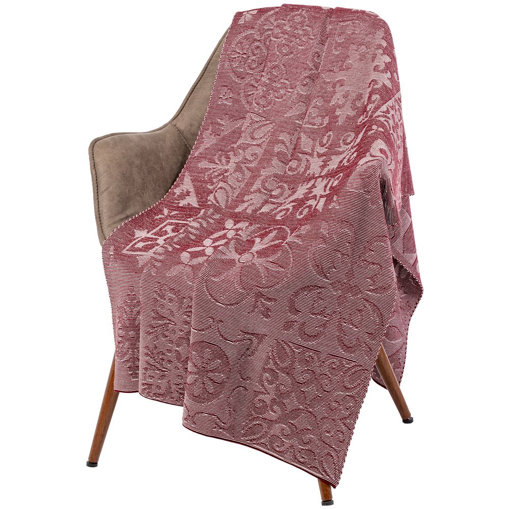 картинка Плед Ornamental, бордовый от магазина