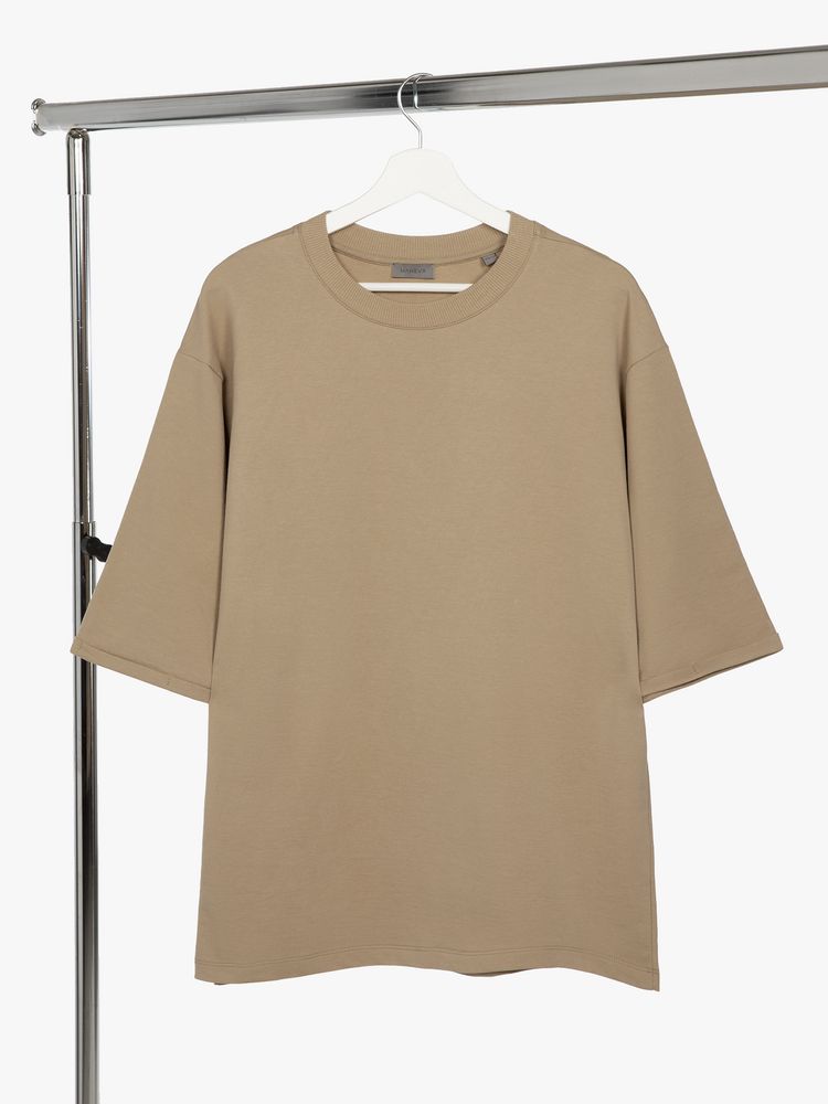 картинка Футболка оверсайз унисекс Kosmos 2.0, бежевая от магазина