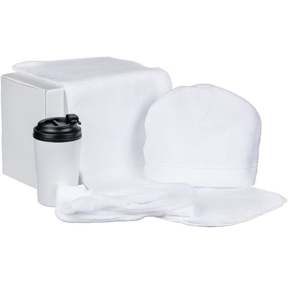 картинка Набор Fleecy с термостаканом белый от магазина