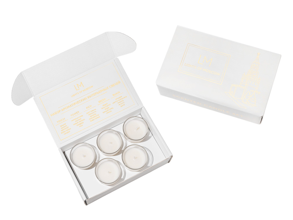 картинка Набор ароматических свечей, 5*50 мл от магазина
