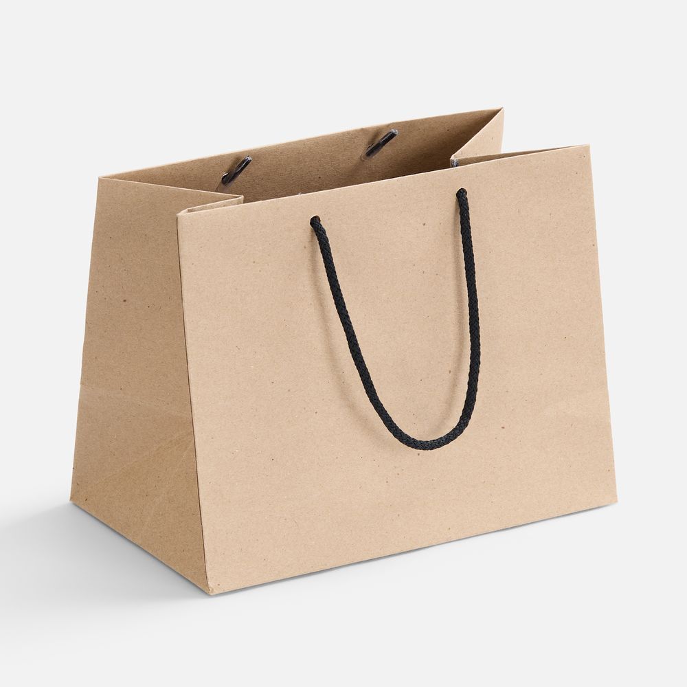 картинка Пакет бумажный Stor, неокрашенный с черными ручками от магазина