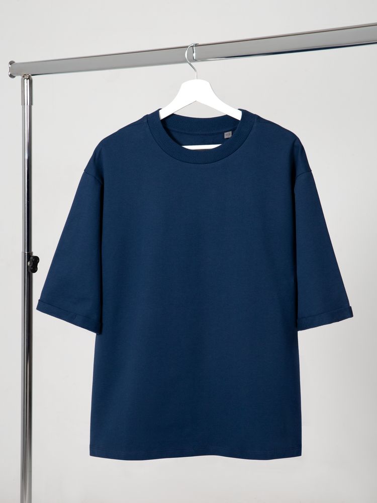 картинка Футболка оверсайз унисекс Kosmos 2.0, темно-синяя от магазина