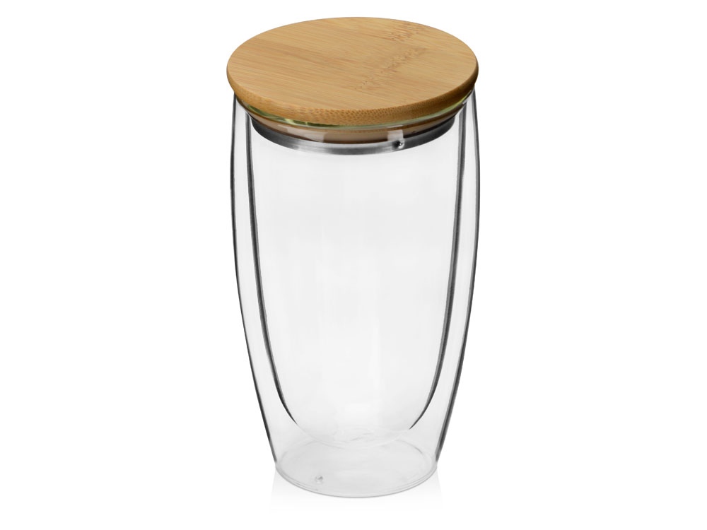 картинка Стакан с двойными стенками и бамбуковой крышкой Batur от магазина